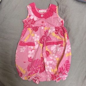 Floral Baby bubble romper
